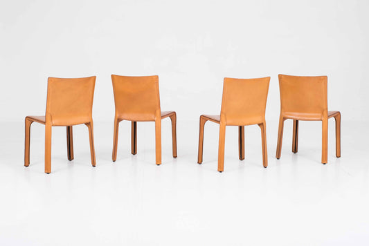Set von 4 Vintage Stuhl CAB 412 von Mario Bellini für Cassina