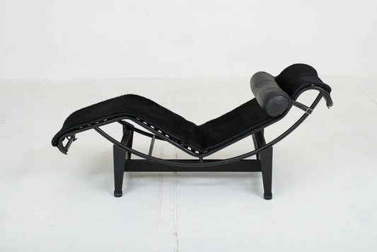 Chaise Longue Vintage LC4 de Le Corbusier pour Cassina Fell Black