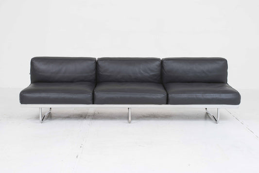 Vintage LC5 sofa by Le Corbusier for Cassina in black leather