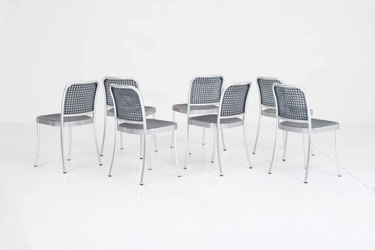 Vintage Silver Chair by Vico Magistretti for De Padova