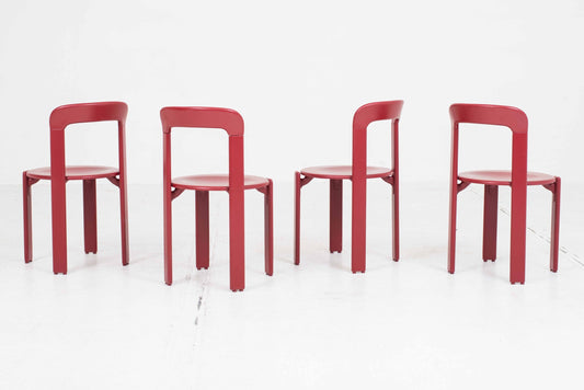 Vintage Stuhl Typ 3300 von Bruno Rey für Dietiker in Weinrot