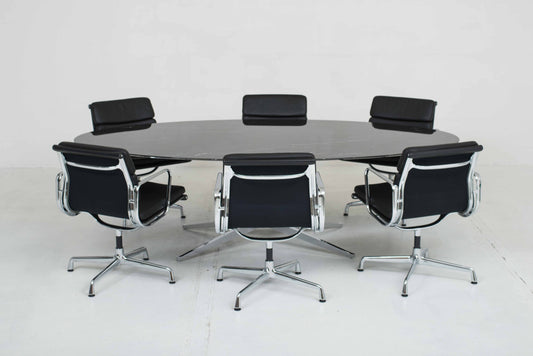 Table à manger vintage et bureau par Florence Knoll pour Knoll International noir