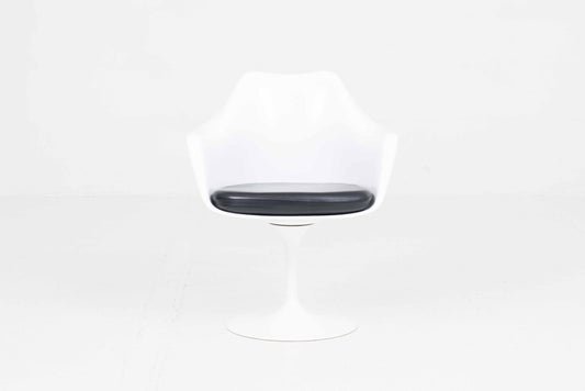 Vintage Armlehnstuhl Tulip von Eero Saarinen für Knoll International in Weiß