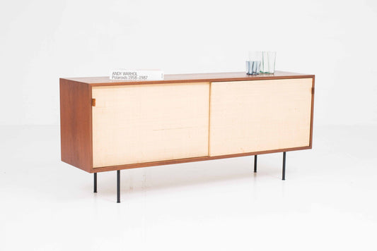 Vintage Sideboard von Florence Knoll für Knoll International mit Seegrasfronten