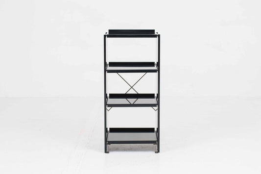 Vintage Aluminium-Regal von Andreas Christen für Lehni in Schwarz