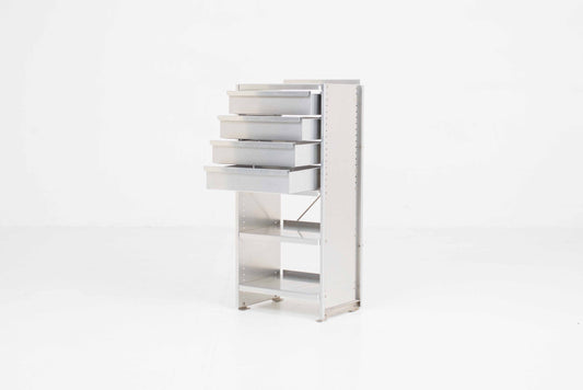 Vintage Aluminium-Möbel mit Schublade von Andreas Christen für Lehni