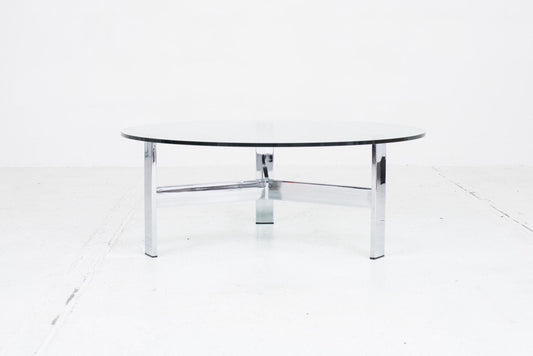 Vintage coffee table glass top 1960s