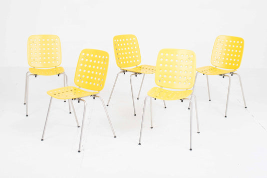 Vintage Gartenstuhl Seledue von Hans Coray in Gelb