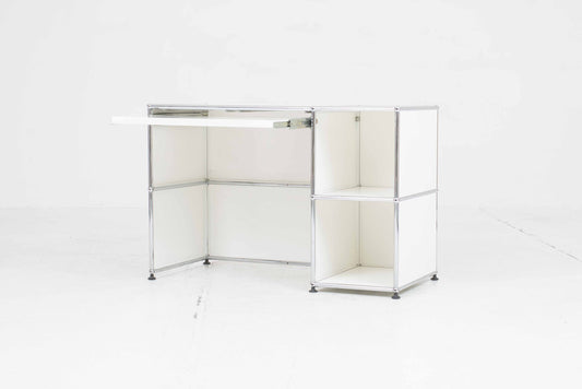 USM Schreibtisch Reinweiss Fächer rechts
