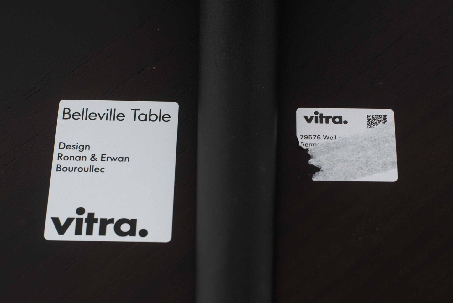 Table de bistrot Belleville de Ronan et Erwan Bouroullec pour Vitra en chêne foncé