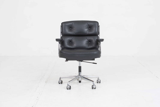 Vintage Lobby Chair by Charles Eames for Vitra black leather