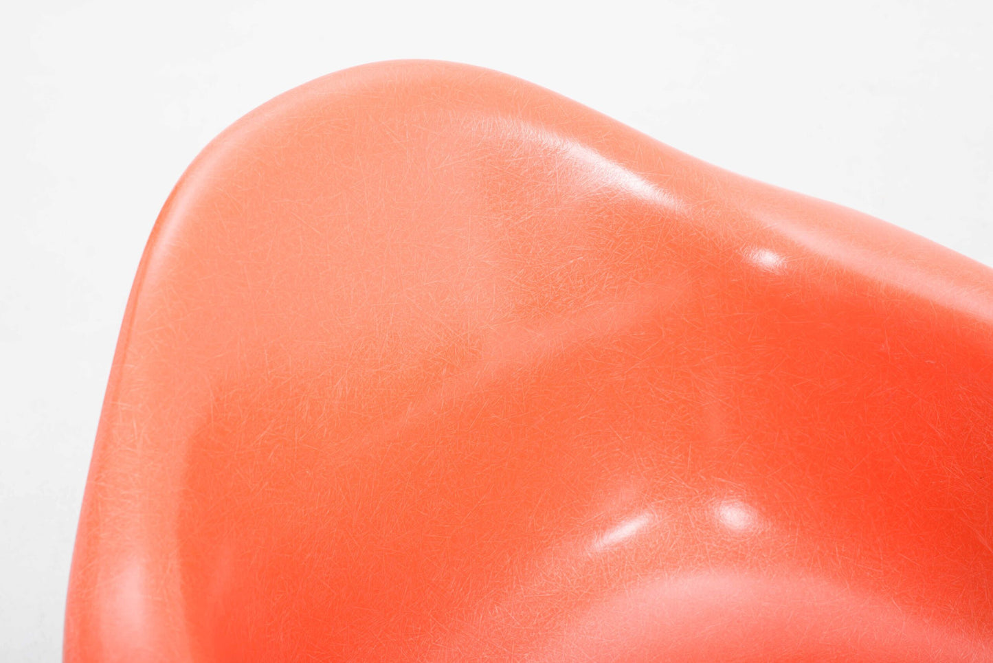 Vintage Armchair H-Base Low by Charles Eames for Vitra red Fiberglass