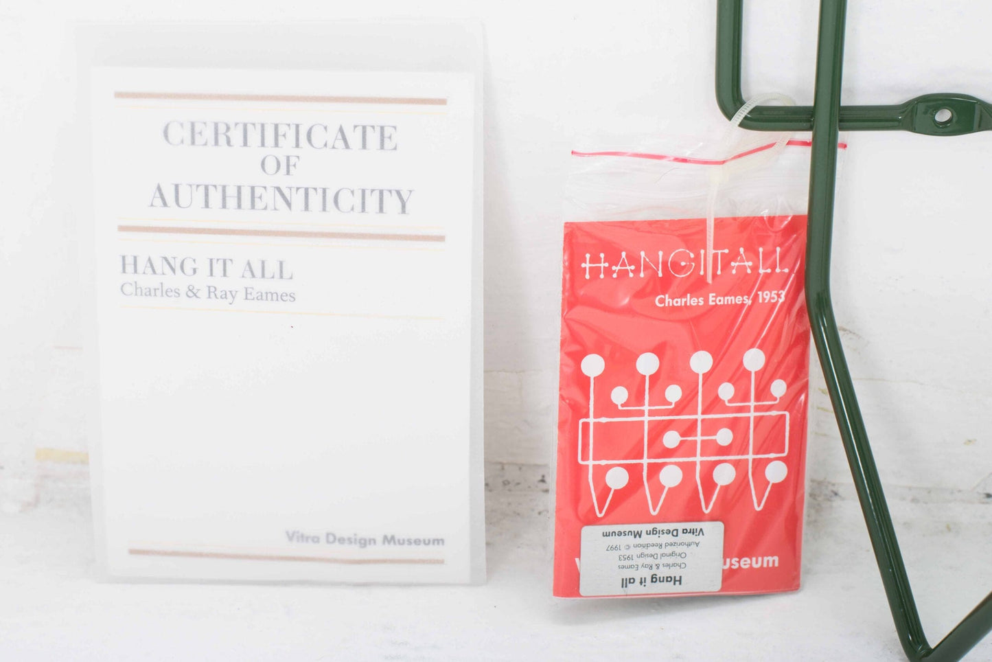 Vintage Garderobe Hang It All von Charles Eames für Vitra in Grün