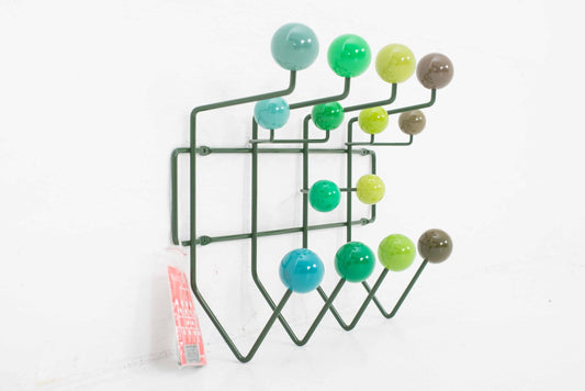 Vintage coat rack Hang It All by Charles Eames for Vitra in green