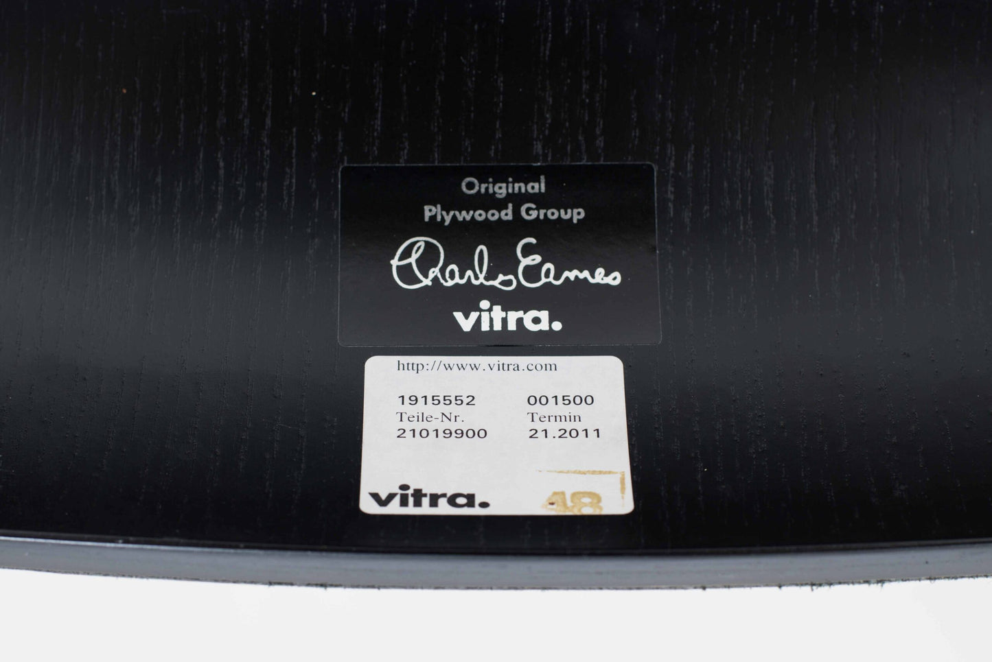 Vintage Loungesessel LCM von Charles und Ray Eames für Vitra in Schwarz