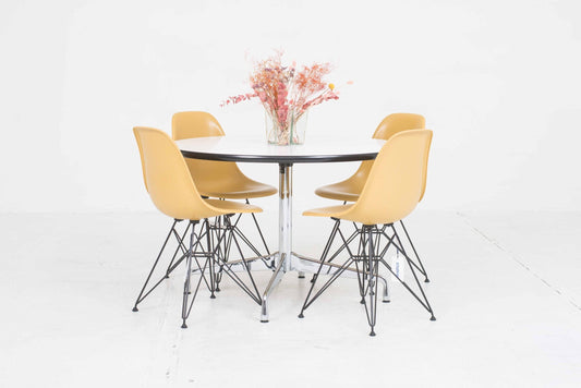 Vintage Segmented Table by Charles Eames for Vitra white Ø 110cm