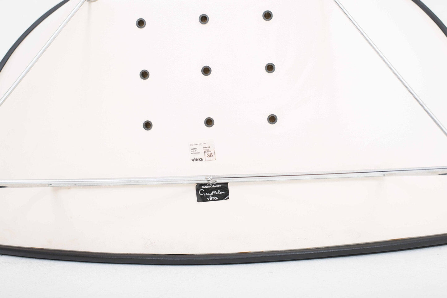 Vintage Coconut armchair by George Nelson for Vitra in black leather