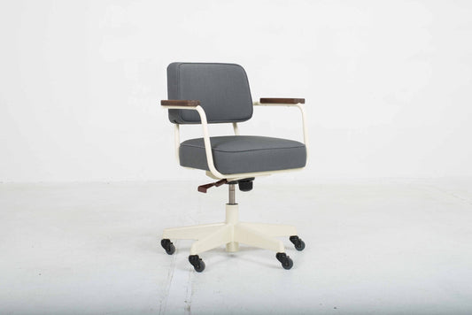 Vintage office chair "Fauteuil Direction Pivotant" by Jean Prouvé for Vitra