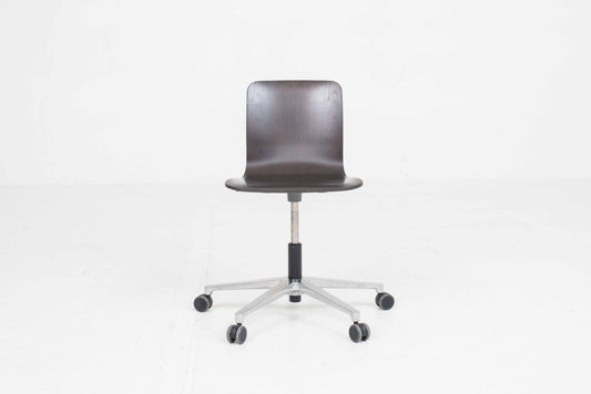 Vintage Bürostuhl "HAL Ply Studio" von Jasper Morrison für Vitra, dunkle Eiche