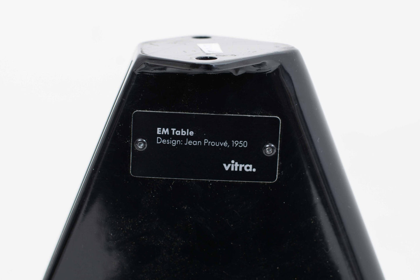 Vintage Tisch EM von Jean Prouvé für Vitra, dunkle Eiche, Tiefschwarz