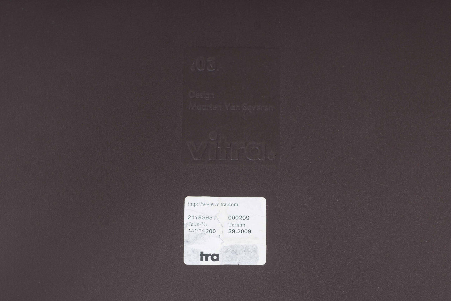 Chaise vintage Vitra .03 de Maarten Van Severen en marron foncé