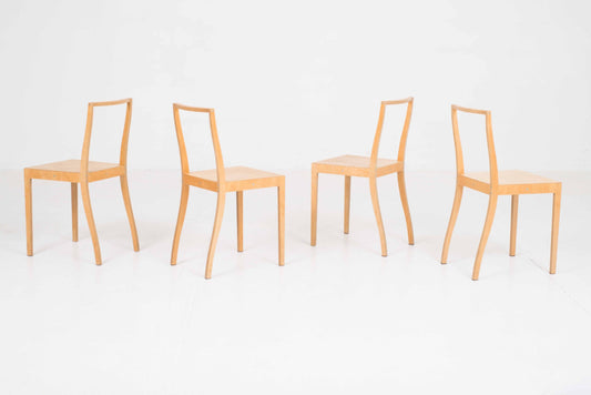 Set von 4 Vintage Stuhl Plywood von Jasper Morrison für Vitra
