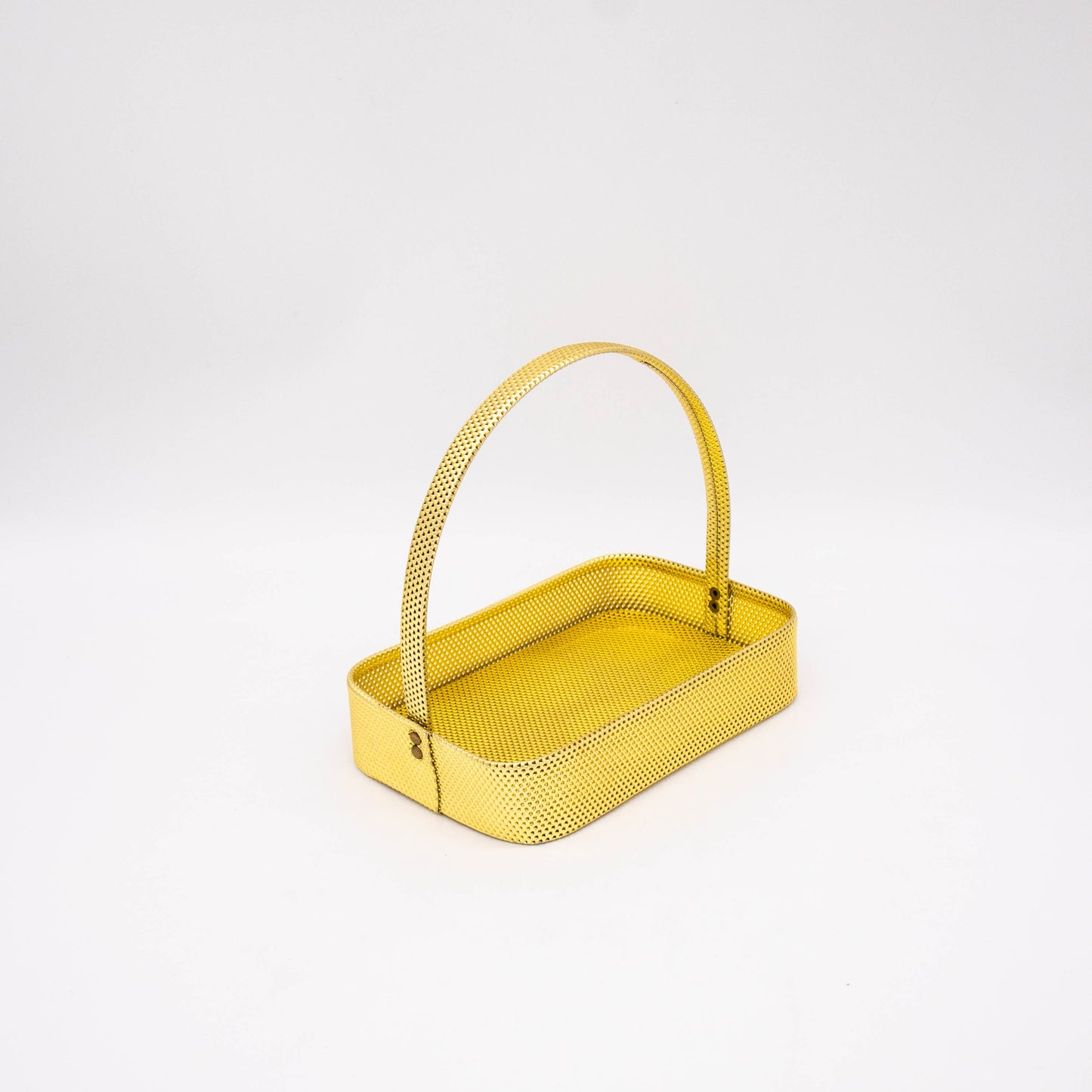 Vintage Schnapsglas Set in Korbhalterung