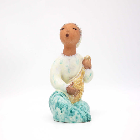 Vintage Mandolinenspieler Figur Art Déco