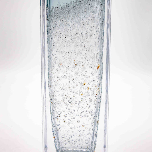 Vintage Blockvase mit Luftblasen Dekor, Detailansicht