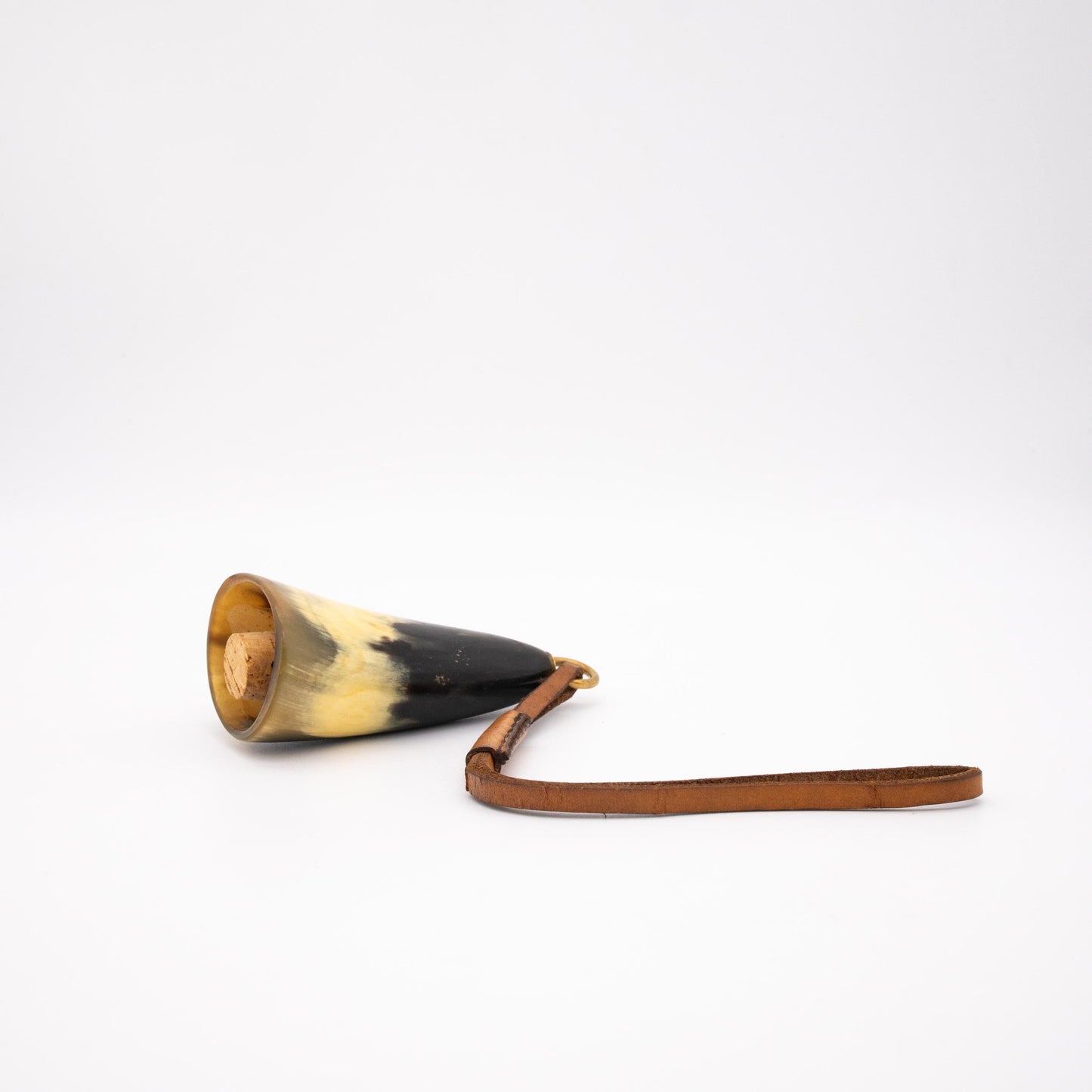 Vintage Flaschenverschluss Carl Auböck aus Horn, Leder und Kork