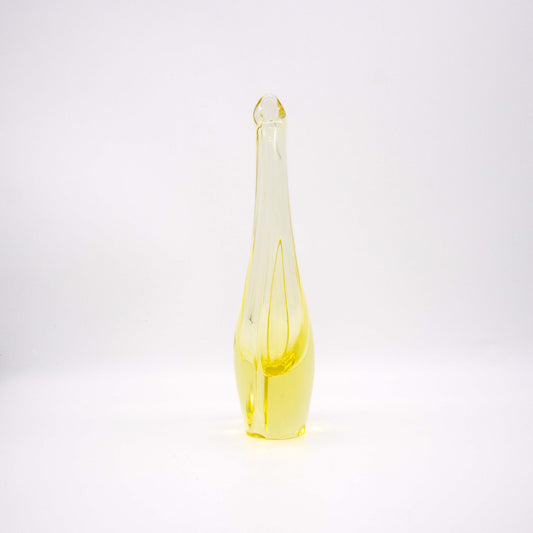 Vintage Vase von Miroslav Klinger für Zelezny Brod Gelb