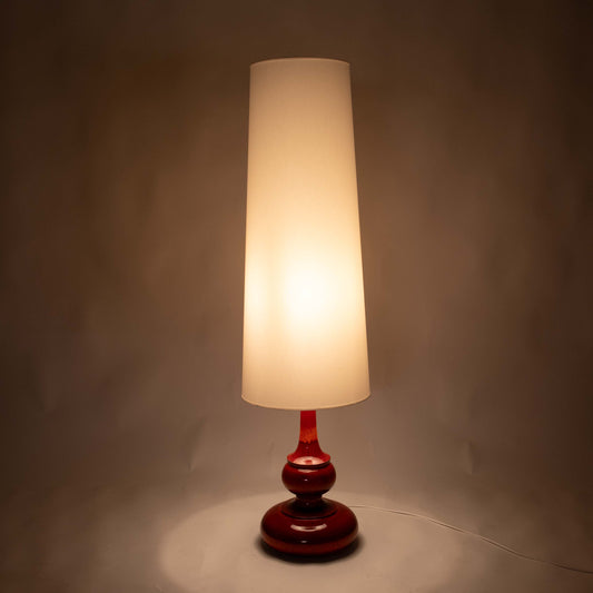 Vintage Bodenlampe Keramikfuß Space Age