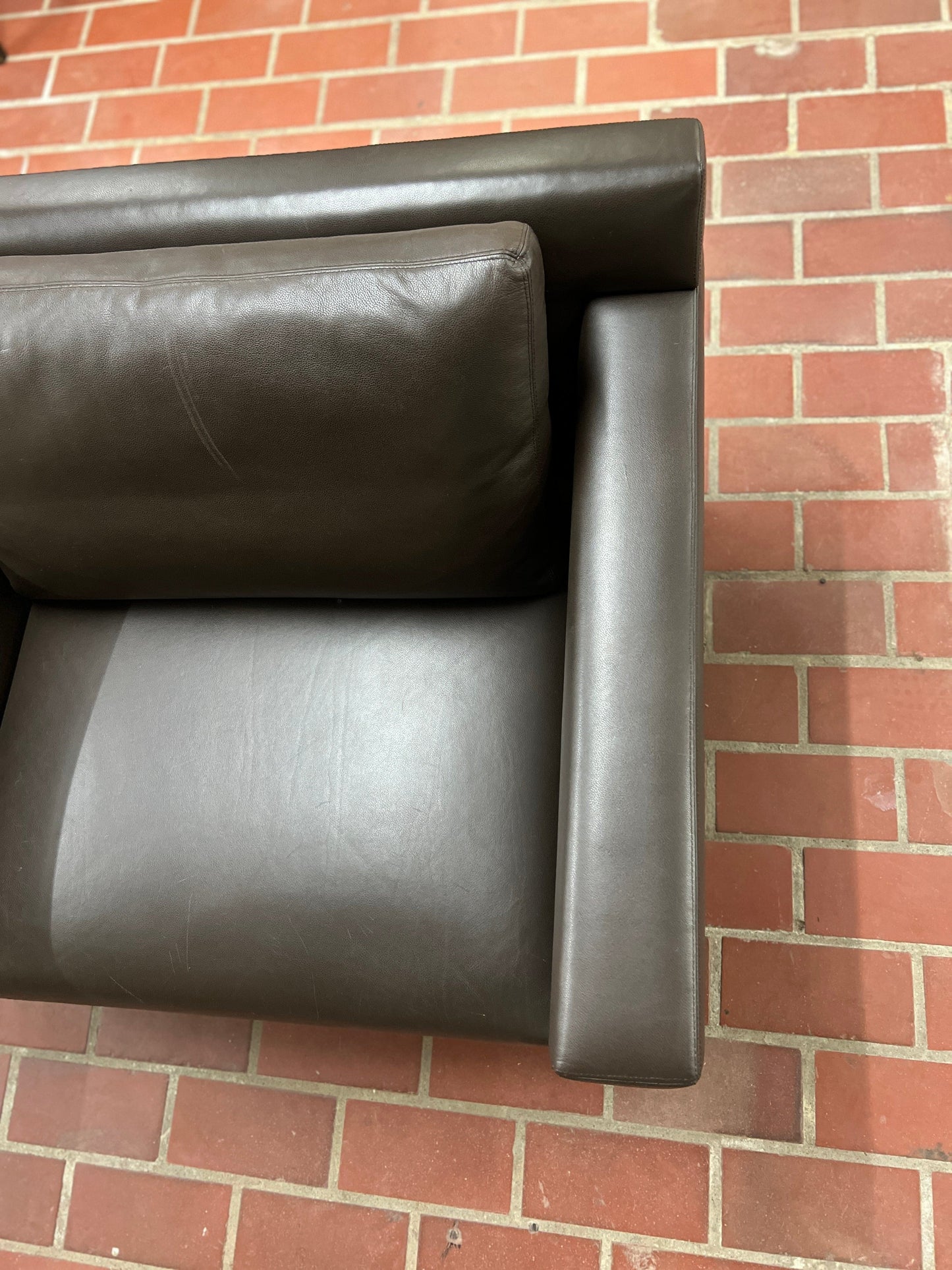 Vintage black leather armchair