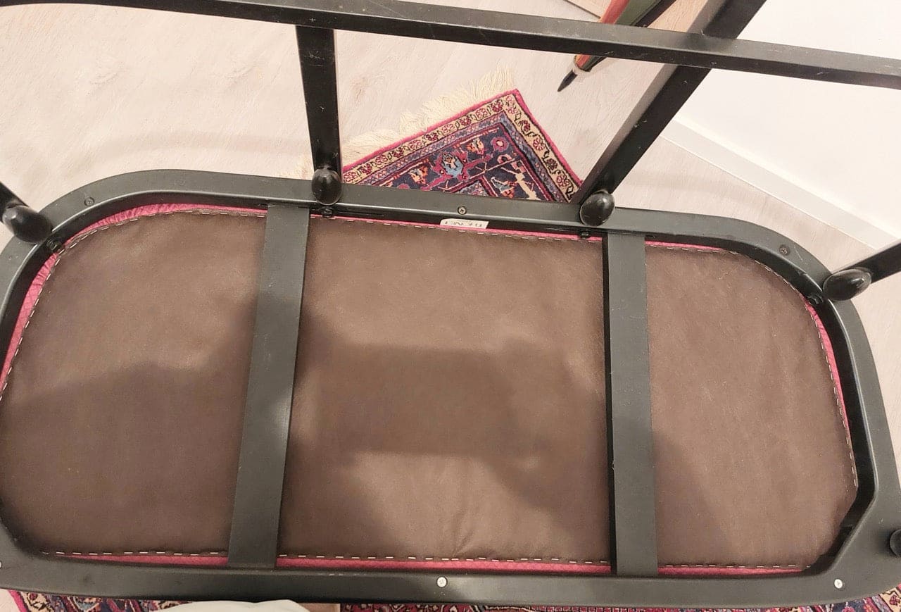 Vintage Sofa "Fledermaus" von Josef Hoffmann für Thonet dunkelbraun rot