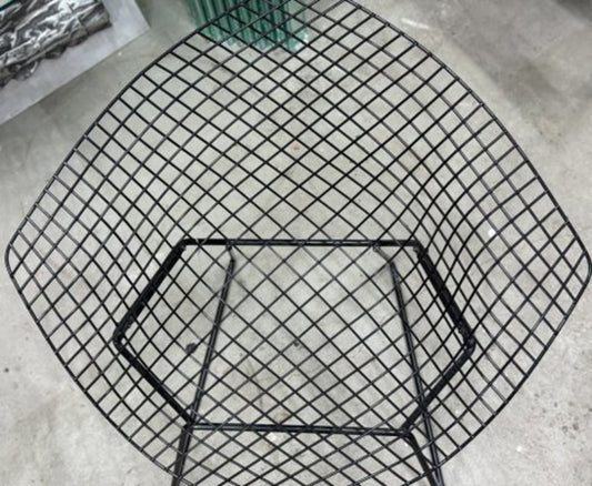 Vintage Set von 2 Diamond Chair von Harry Bertoia für Knoll International schwarz