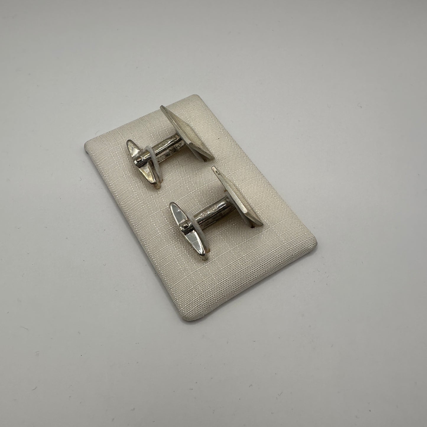 Vintage Manschettenknopf Set von 2 aus 925er Silber