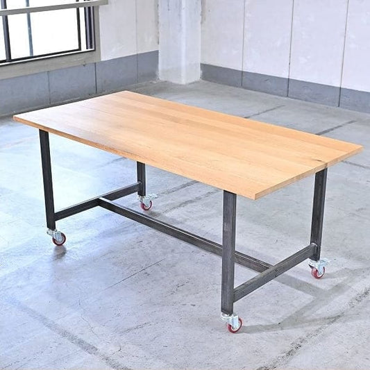 Vintage Arbeitstisch molid working table von a.depeche auf Rollen