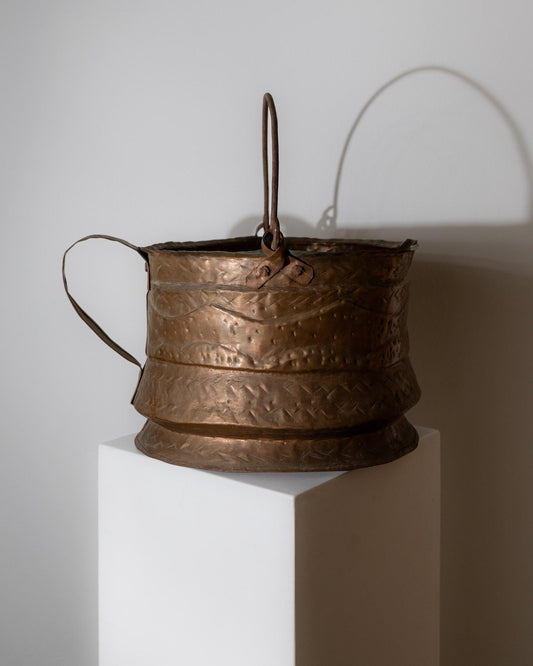 Vintage Kupferkessel Kupfer Patina Dekoration Kupfer
