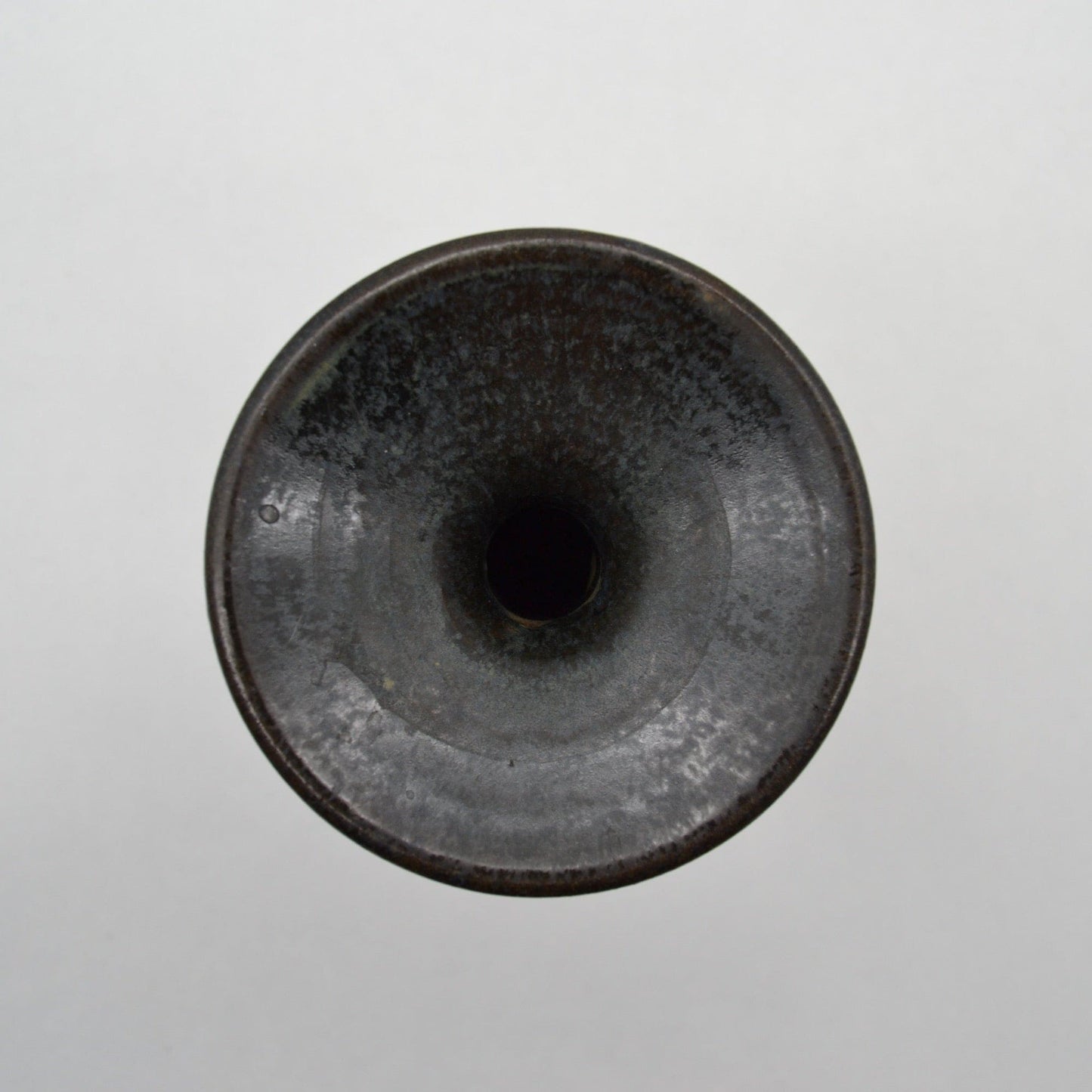 Vintage candlestick dark green/moss green, handmade