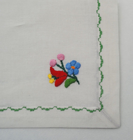 Vintage napkin embroidered set of 4