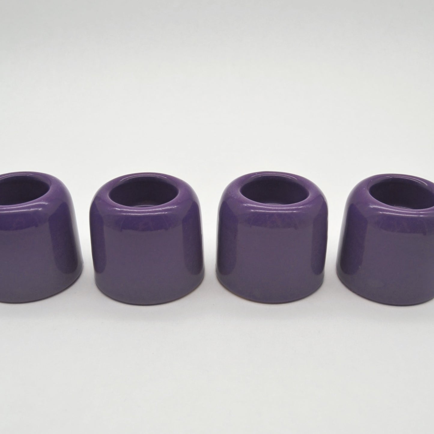 Vintage Teelichthalter aus Steinzeug in Lila