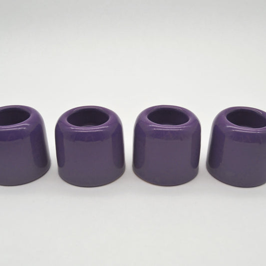 Vintage Teelichthalter aus Steinzeug in Lila