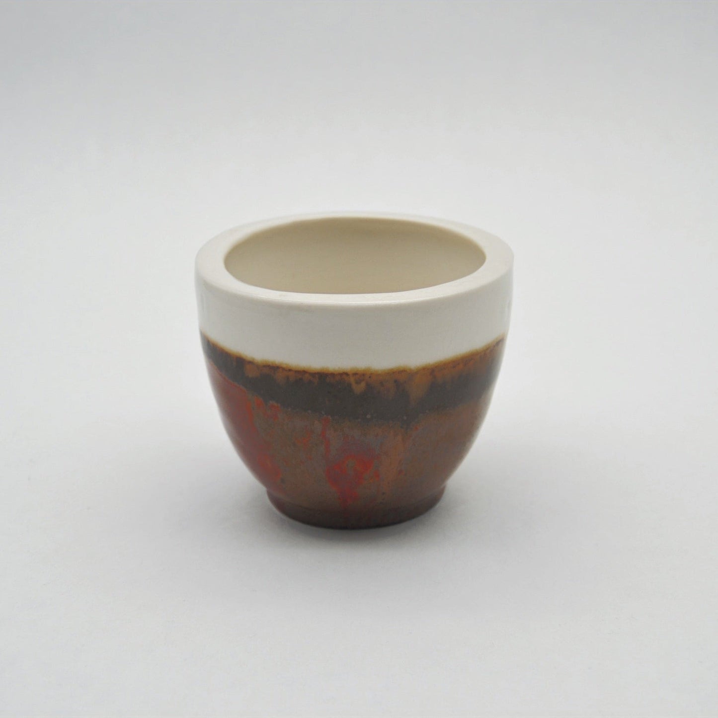 Planter white/red/brown