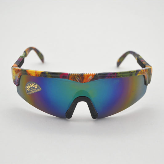 Lunettes de soleil vintage colorées miroitées