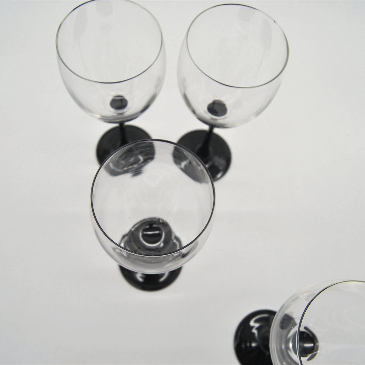 Verre à vin rouge vintage Luminarc France avec style noir lot de 4