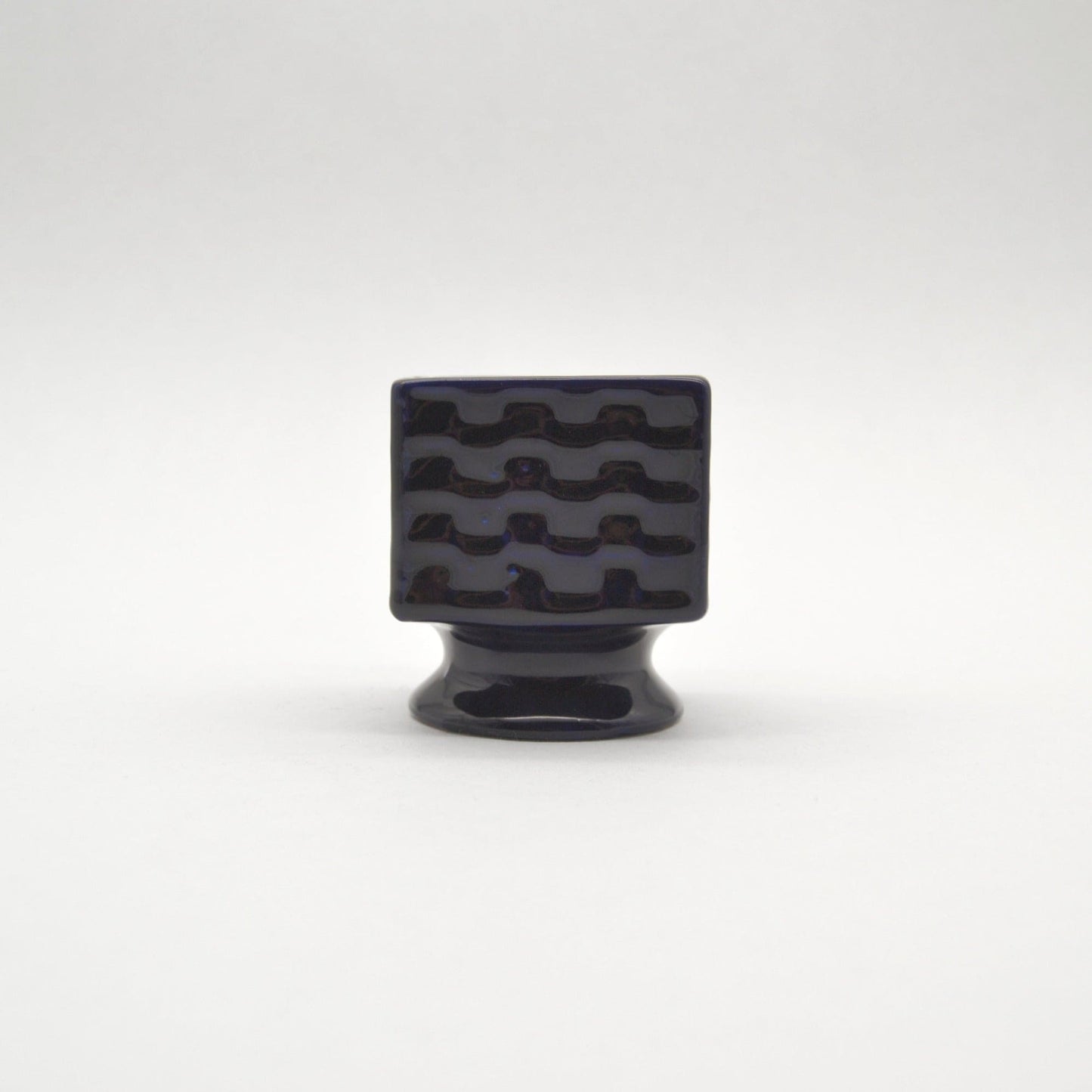 Vintage vessel dark blue stoneware