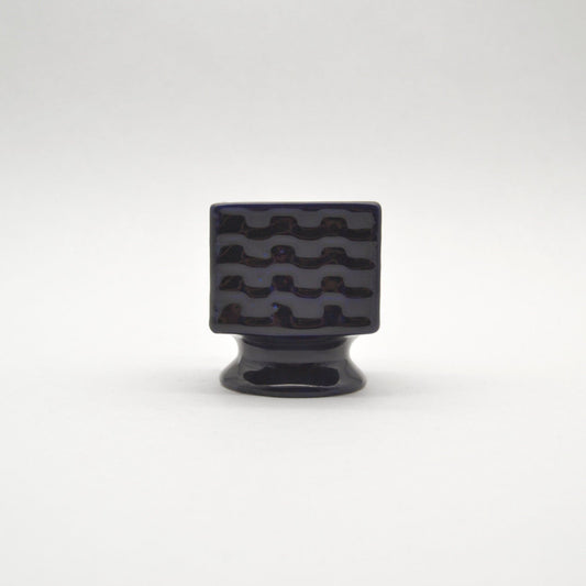 Vintage vessel dark blue stoneware