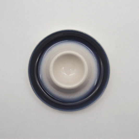 Vintage Eierbecher blau/weiß Set von 6 aus Portugal