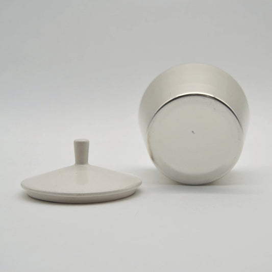 Vintage Sugar Bowl by Melitta Aluminum White Porcelain