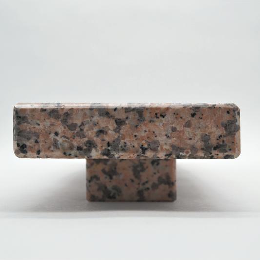 Plat de service vintage en pierre naturelle Rosa Porino rose, gris, noir